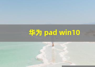 华为 pad win10